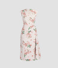 Floral Cotton Short Sleeve Midi Dress