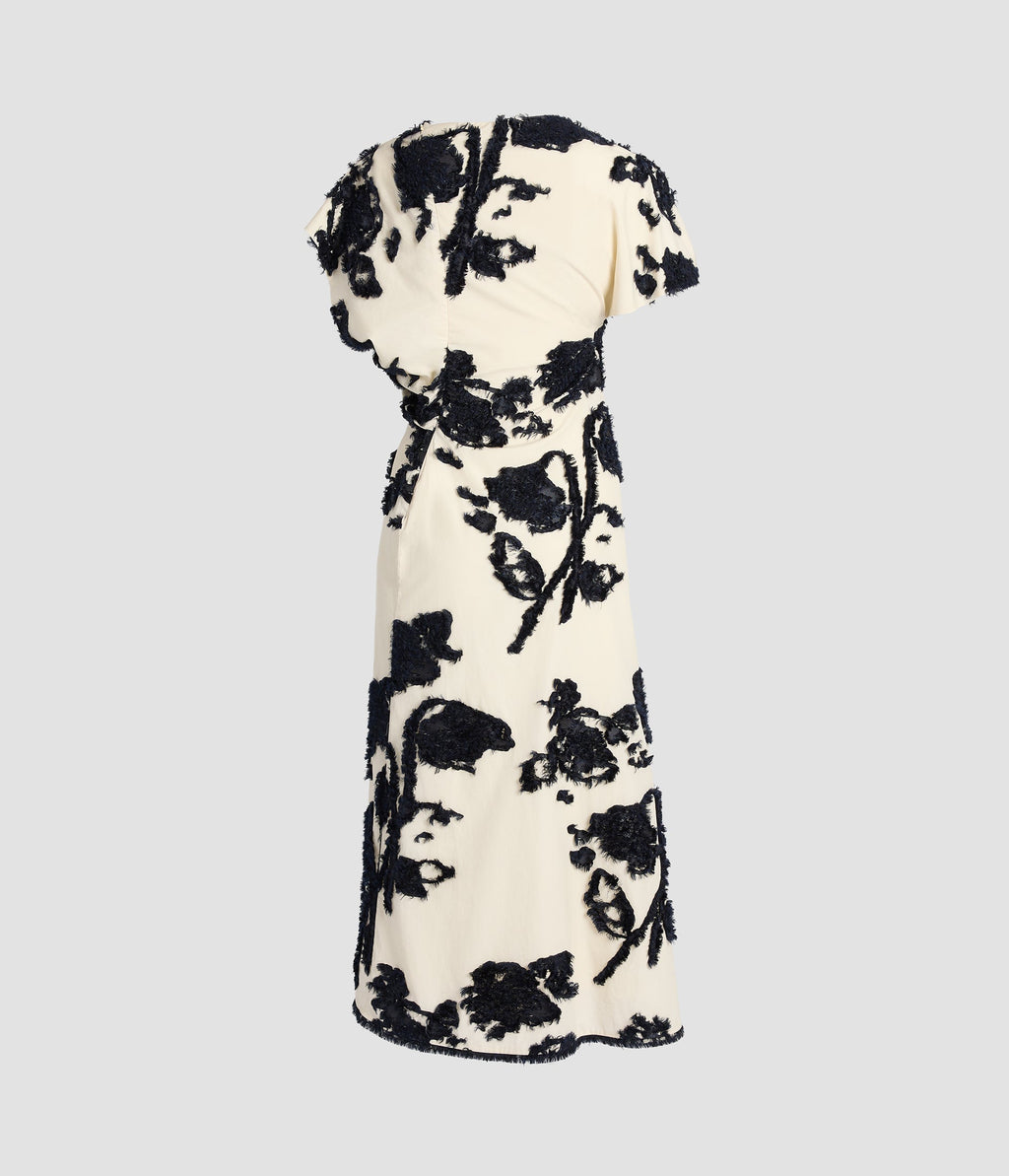 Fil Coupe Poplin Short Sleeve Midi Dress