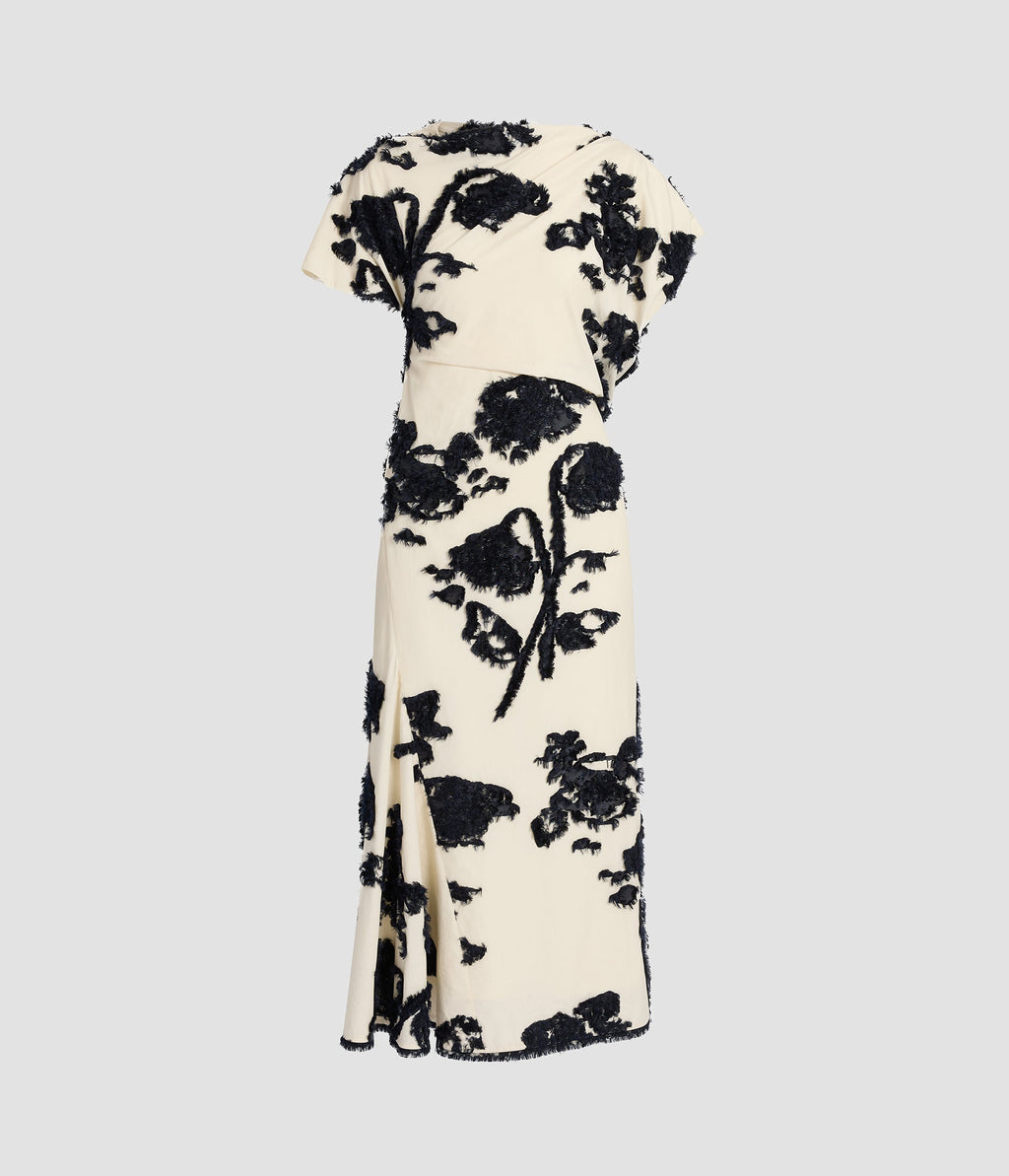 Fil Coupe Poplin Short Sleeve Midi Dress