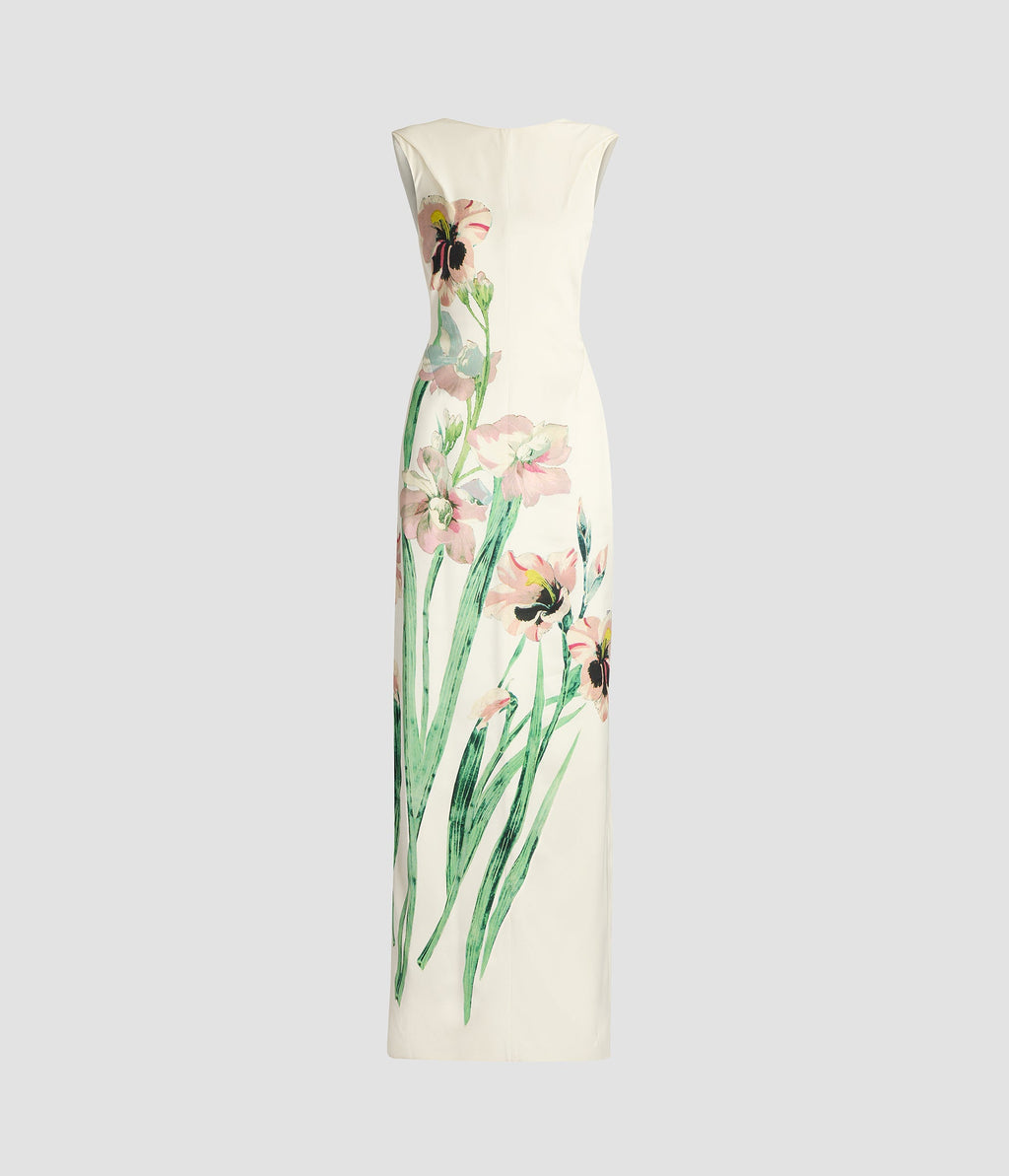 Floral Duchess Drape Gown