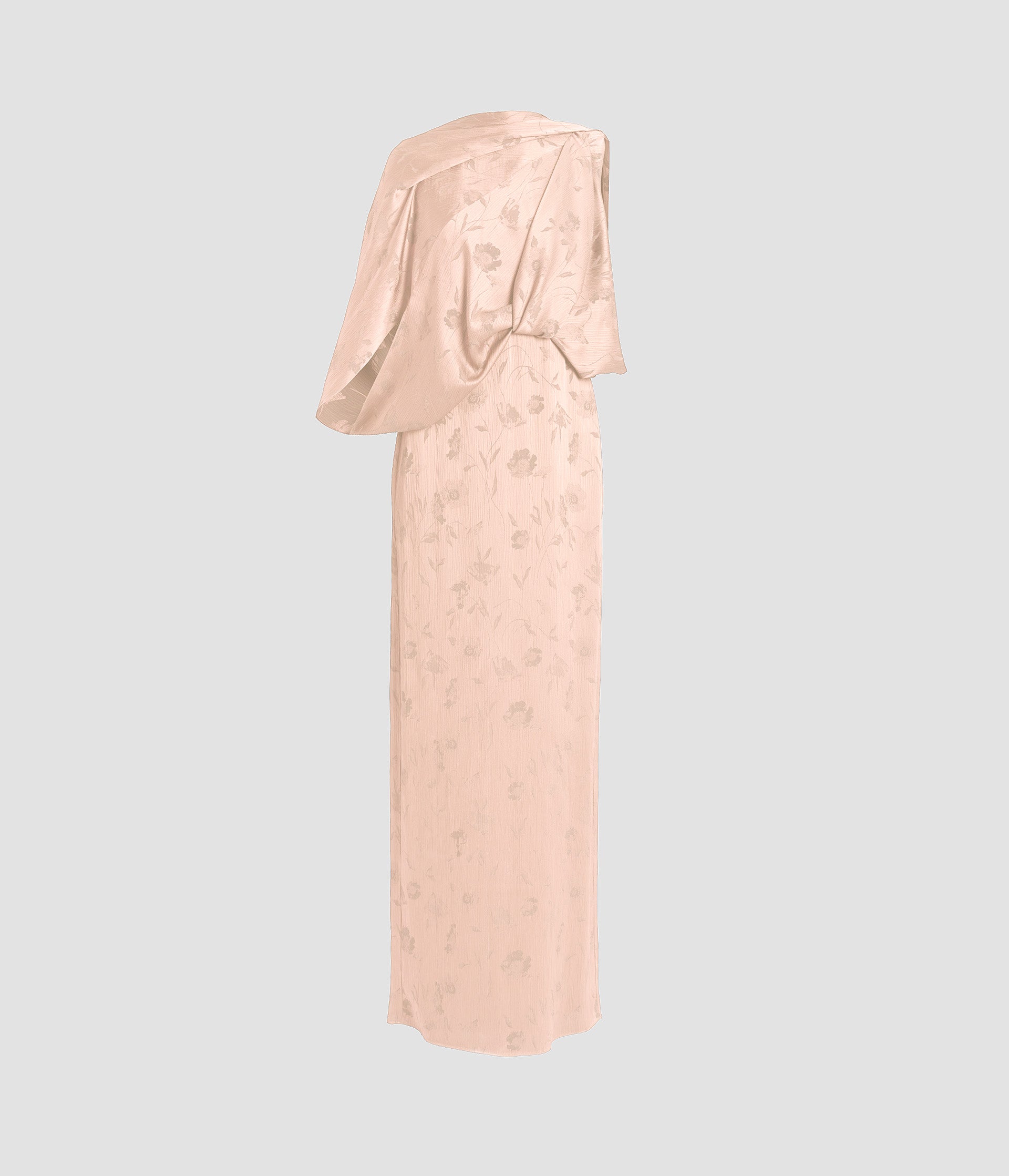 Silk Creponne Drape Gown