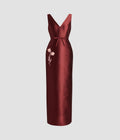 Embroidered Mikado Pencil Gown