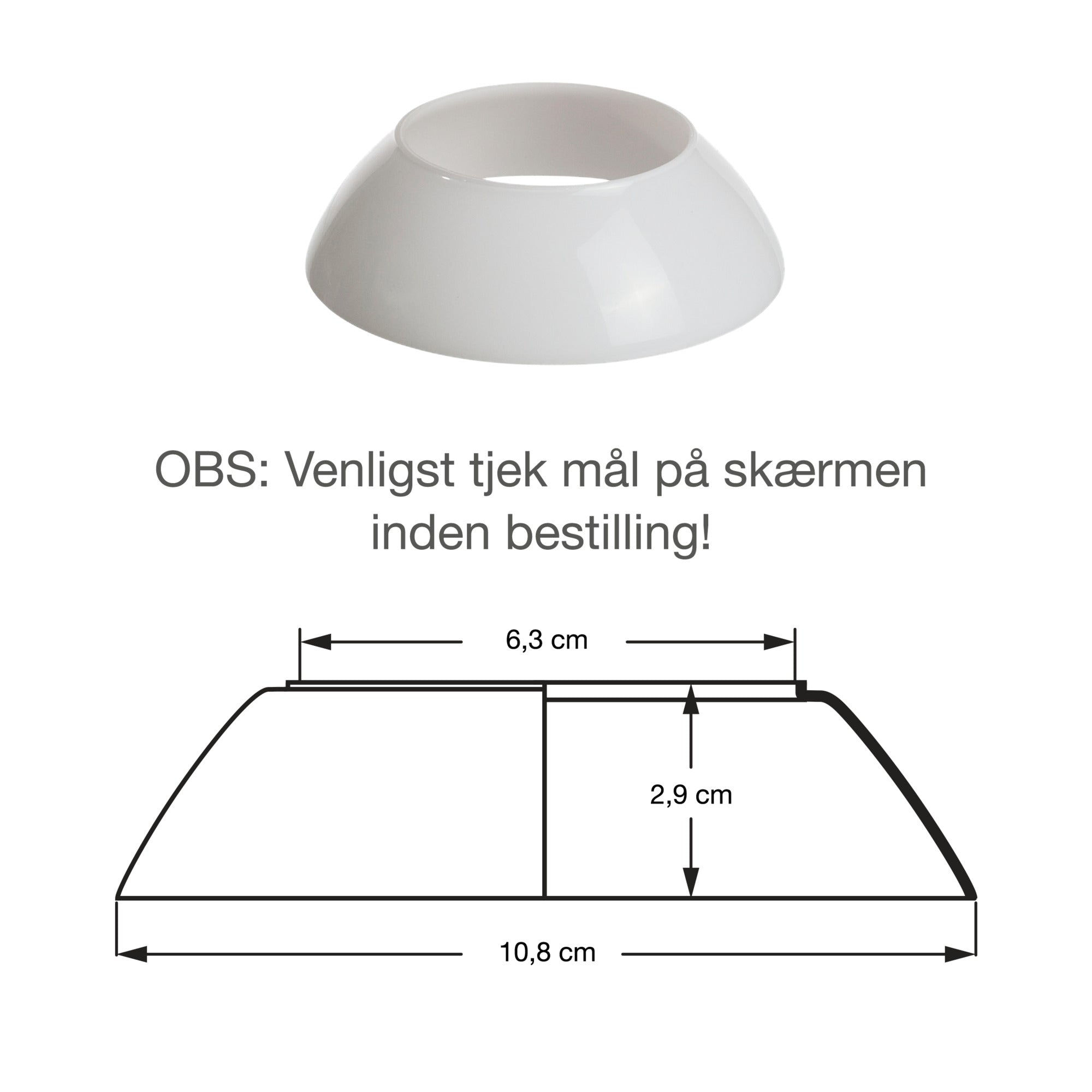 Glas Mellemskærm til PH 2/1