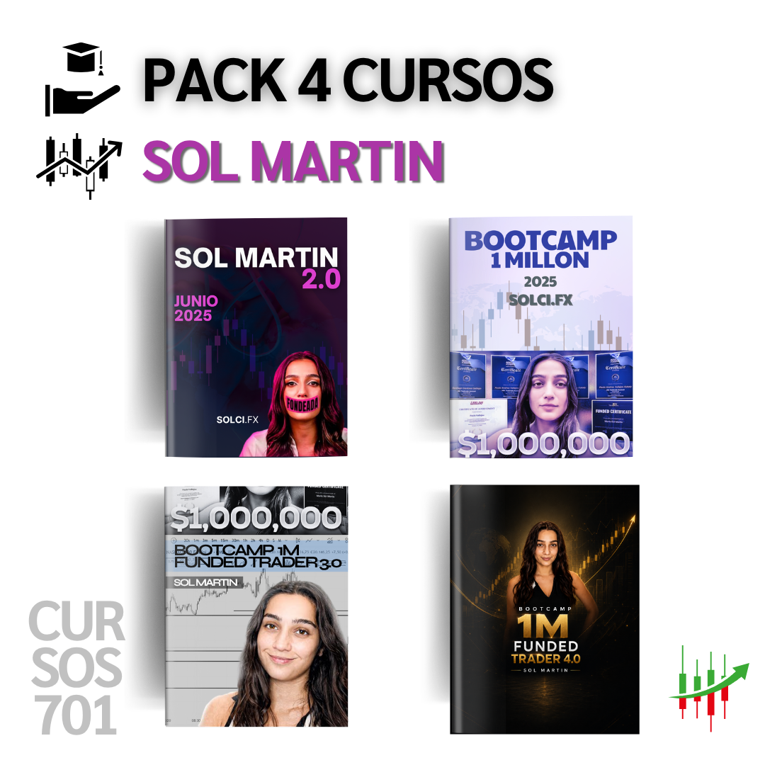 Pack 4 Cursos Solci.fx (Sol Martin) - Bootcamp 1.0, 2.0, 3.0 y 4.0 📘📈