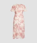 Floral Print Silk Voile Midi Dress