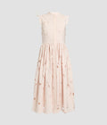 Floral Cutwork Sleeveless Midi Dress