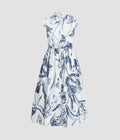 Floral Print Sleeveless Shirt Dress