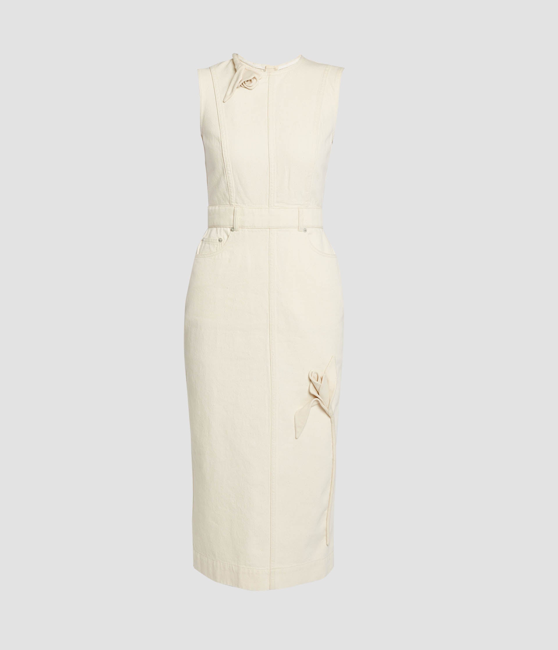 Denim Sleeveless Midi Dress