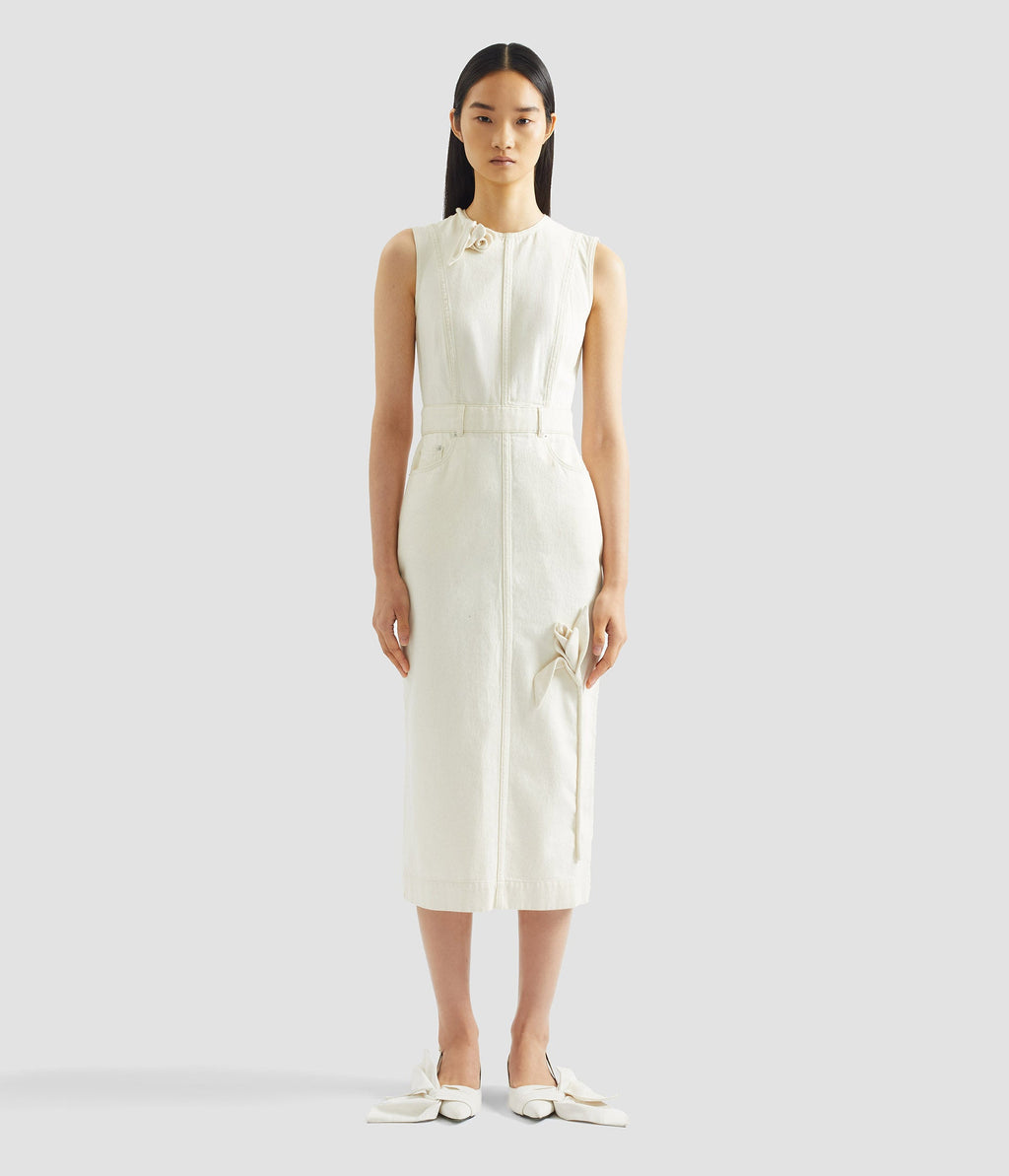 Denim Sleeveless Midi Dress