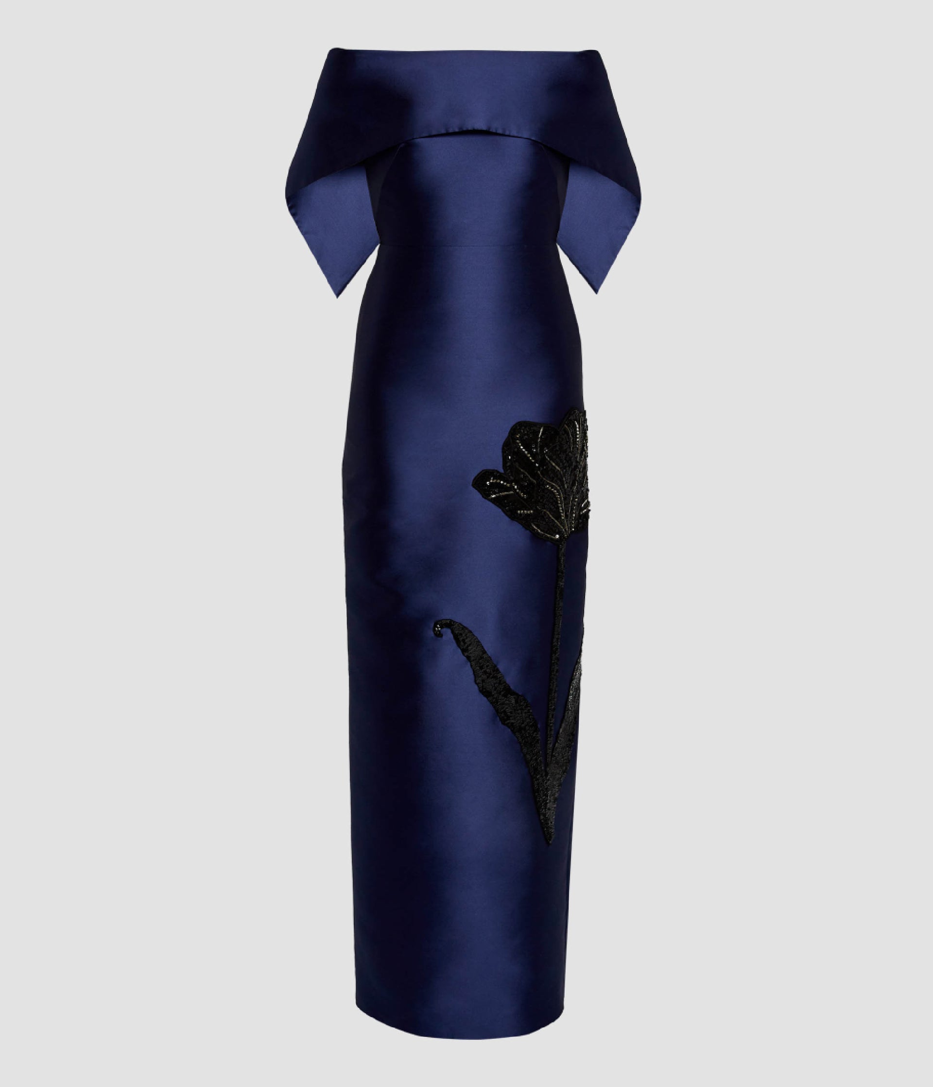 Embellished Mikado Off-The-Shoulder Gown
