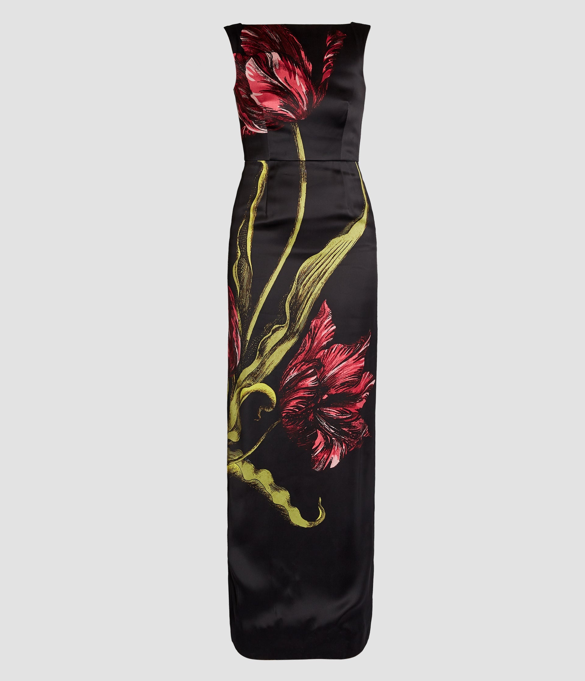 Floral Print Duchess Gown