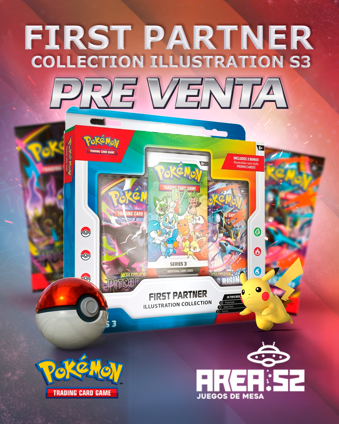First Partner Illustration Collection: Series 3 (español) - Pokémon TCG (Preventa)