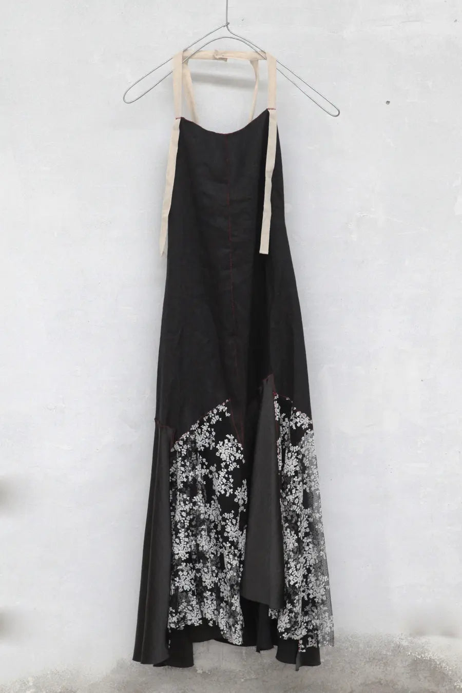 PengTai linen lace skirt pt-S19019-hei PPT864