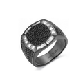 Hades Regent Ring – Black-Plated Sterling Silver with Black CZ