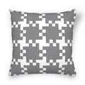 Housse de coussin | Pixel tissé - Grise