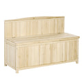 Garden Arch Wooden Storage Bench 115L Varnished Fir Wood - Natural