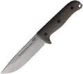 Reiff Knives Vicon fixed blade knife with satin finish blade and black G10 handle.