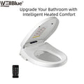 Smart Toilet Seat with Remote, Heated Seat, Air Dryer, Hygienic Wash. Includes Adjustable Water Temp & Self-Cleaning Nozzle for