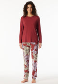 Schiesser  - Pyjama Lang - Donkerrood - 183072-507