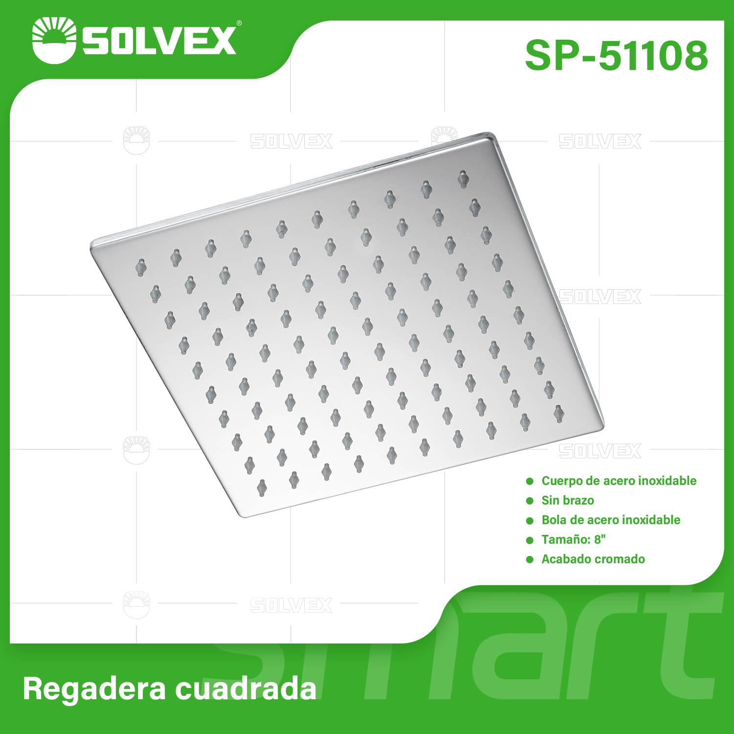 SP-51108-(Caja master 1 CTN=20 SKU)-(MOQ 10 SKU)-Regadera de acero inoxidable
Materia de acero inoxidable