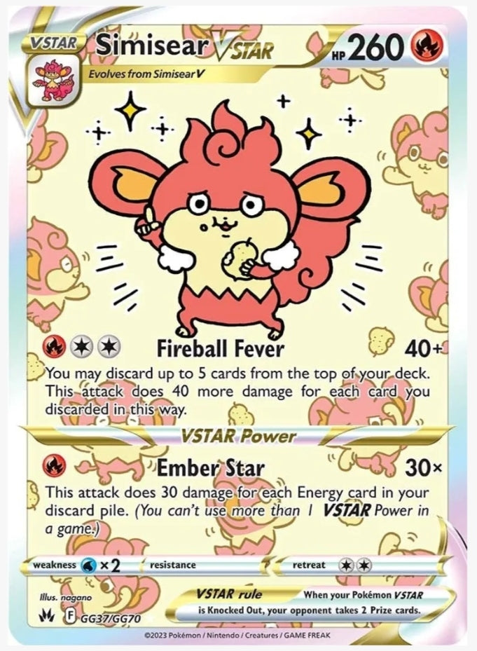 Simisear VSTAR - Crown Zenith: Galarian Gallery (CRZ:GG) GG37/GG70
