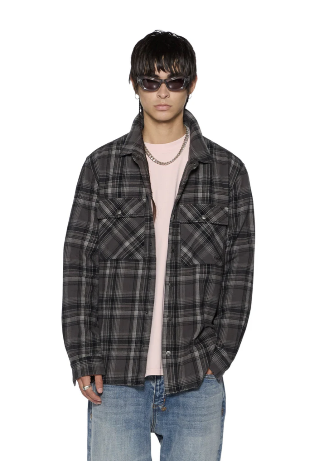 KSUBI Snakebite Shirt - Charcoal Check