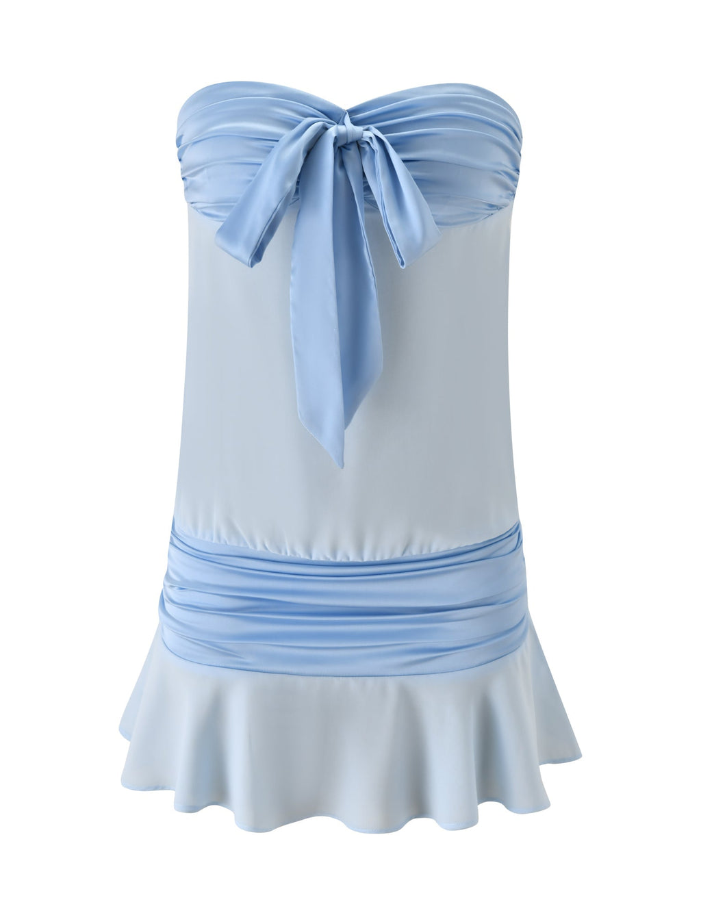 LUX MINI DRESS - BABY BLUE