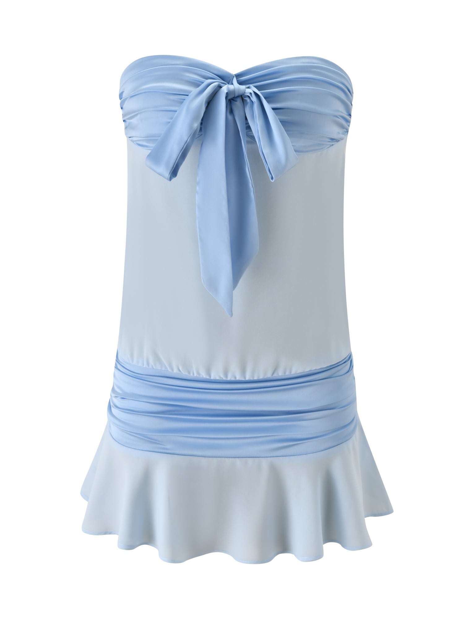 LUX MINI DRESS - BABY BLUE