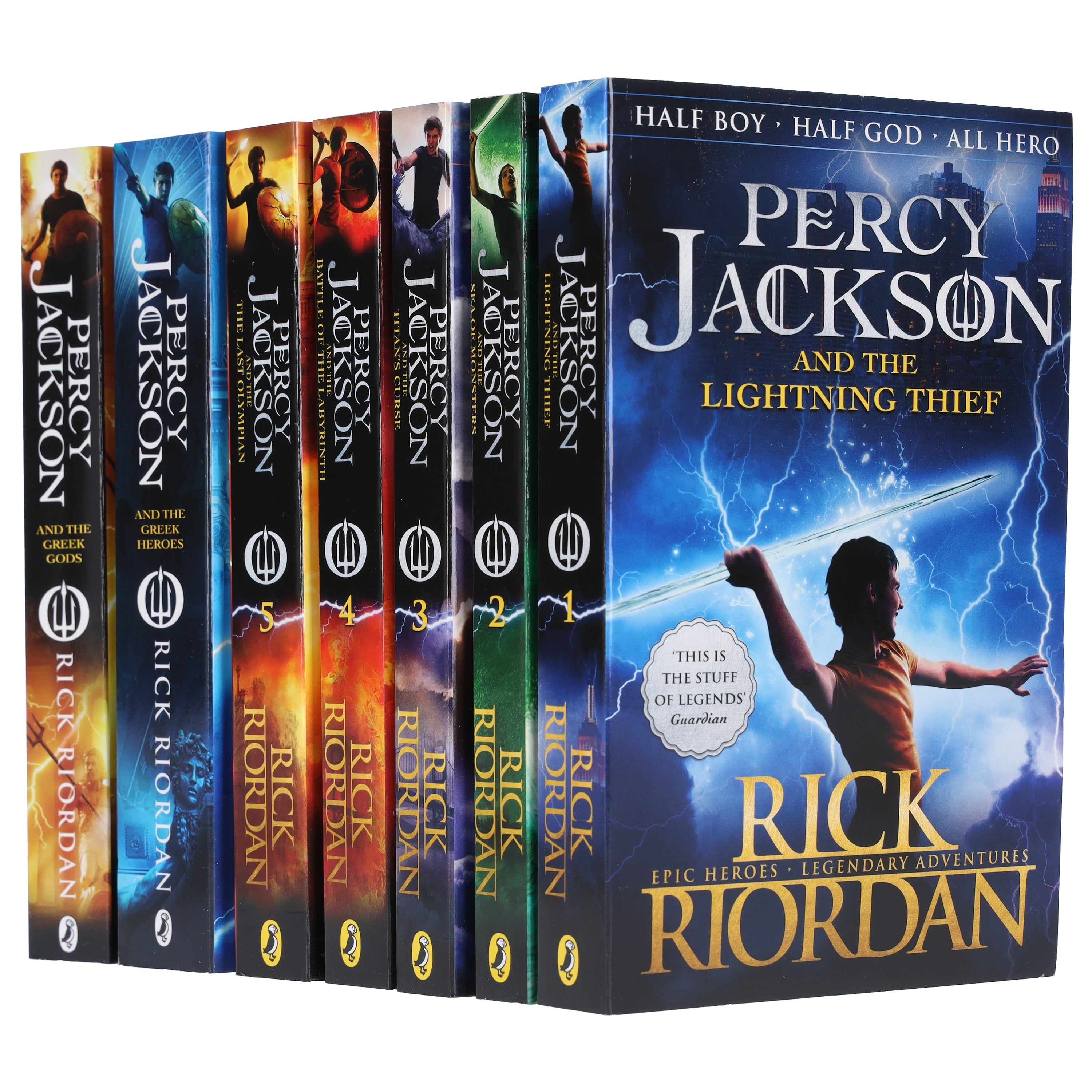 Percy Jackson Collection 7 Books Set By Rick Riordan - Ages 9+ - Paperback - Bangzo Books Wholesale
