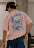 T-shirt imprimé Marseille carte postale Hallstarz