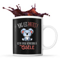 Mug Gisèle Bas les pattes Koala | Mug Prénom pour femme | Collection Animaux grognon mais mignon - Planetee