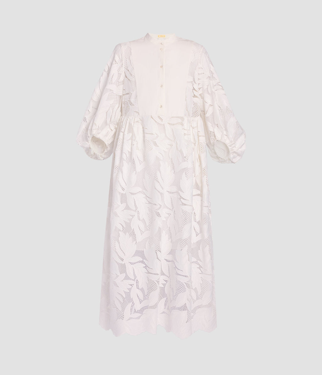 Floral Cutwork Midi Dress