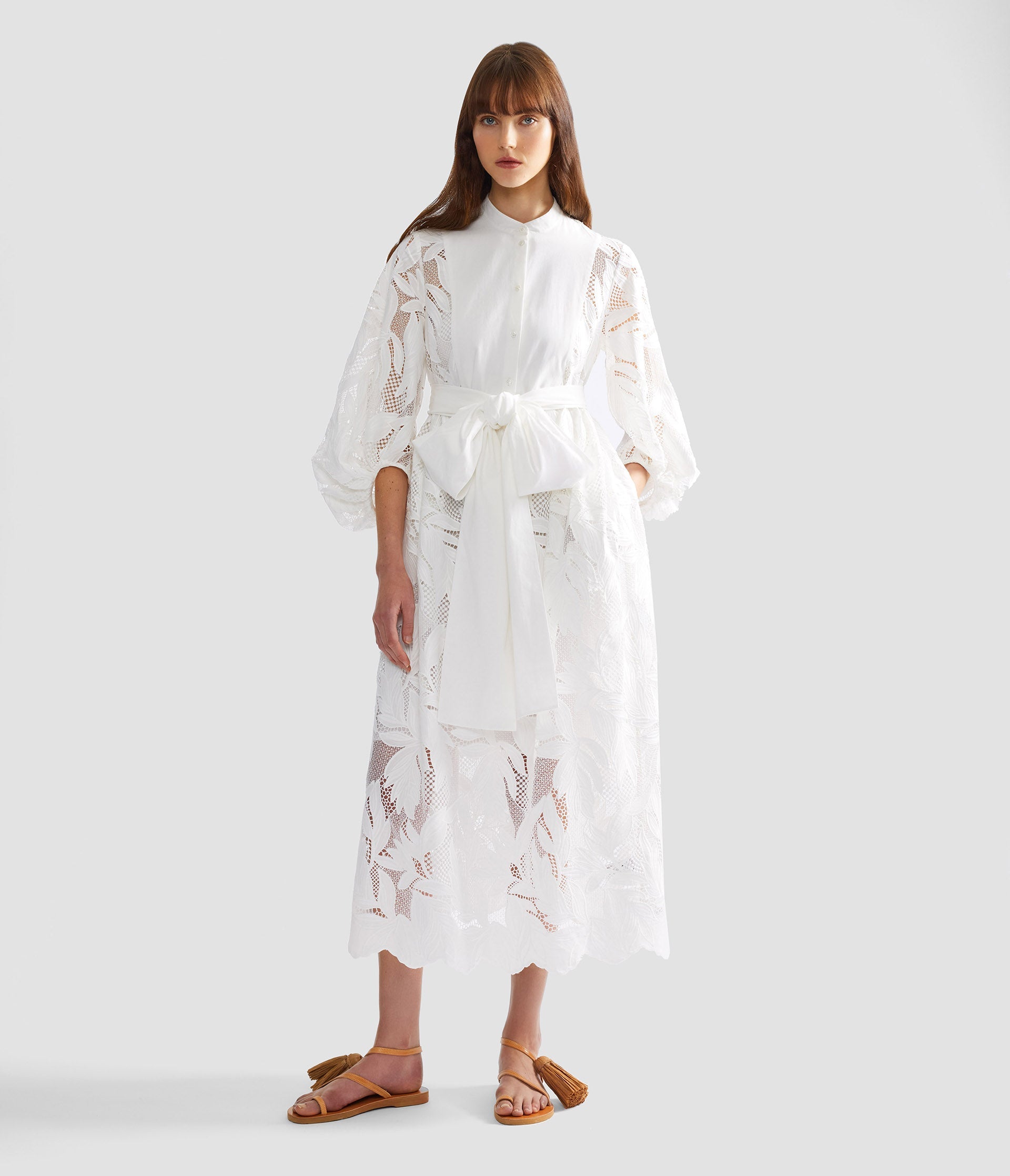 Floral Cutwork Midi Dress