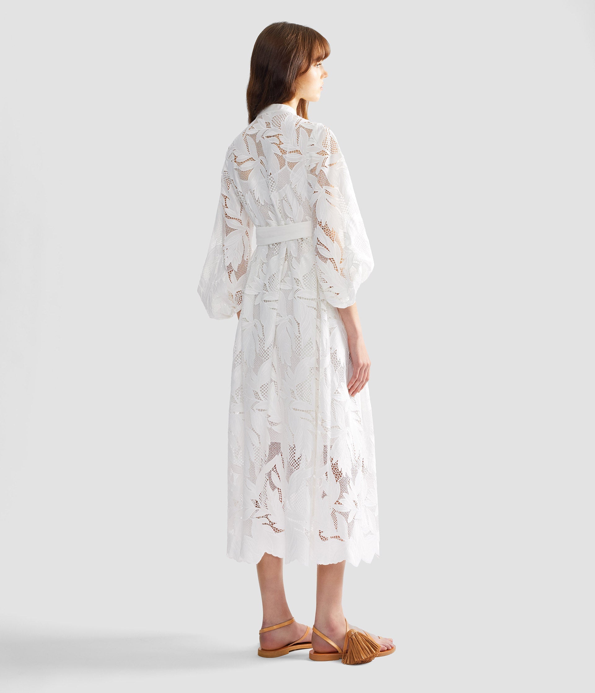 Floral Cutwork Midi Dress