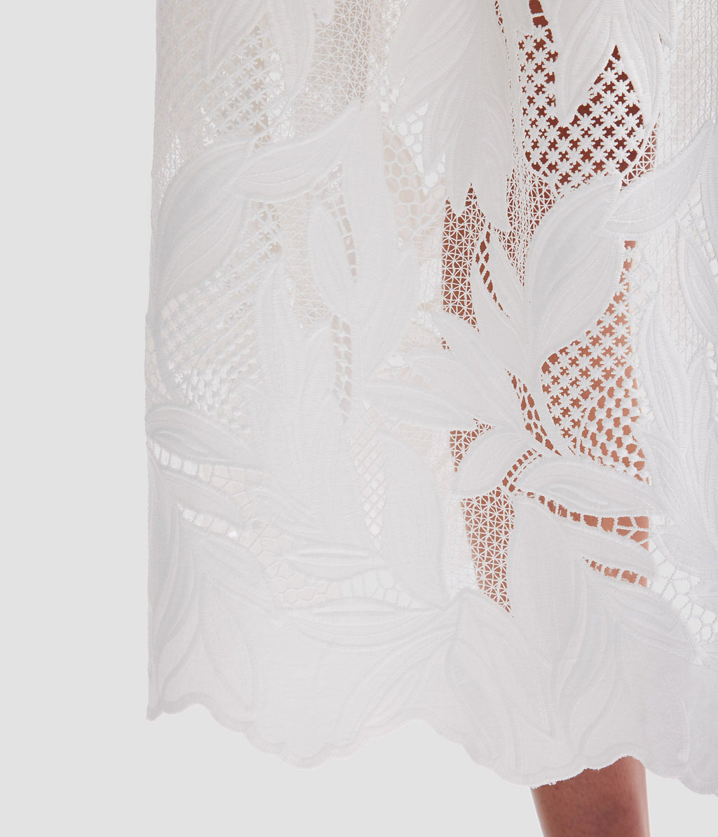 Floral Cutwork Midi Dress