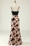 poshmark wedding guest dresses ZAPAKA Women Wedding Guest Dress Dusk Floral Spaghetti Straps Formal Dress with Slit, Dusk / US8