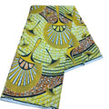 Yellow Sunburst Ankara Fabric with Bold Yellow Patterns