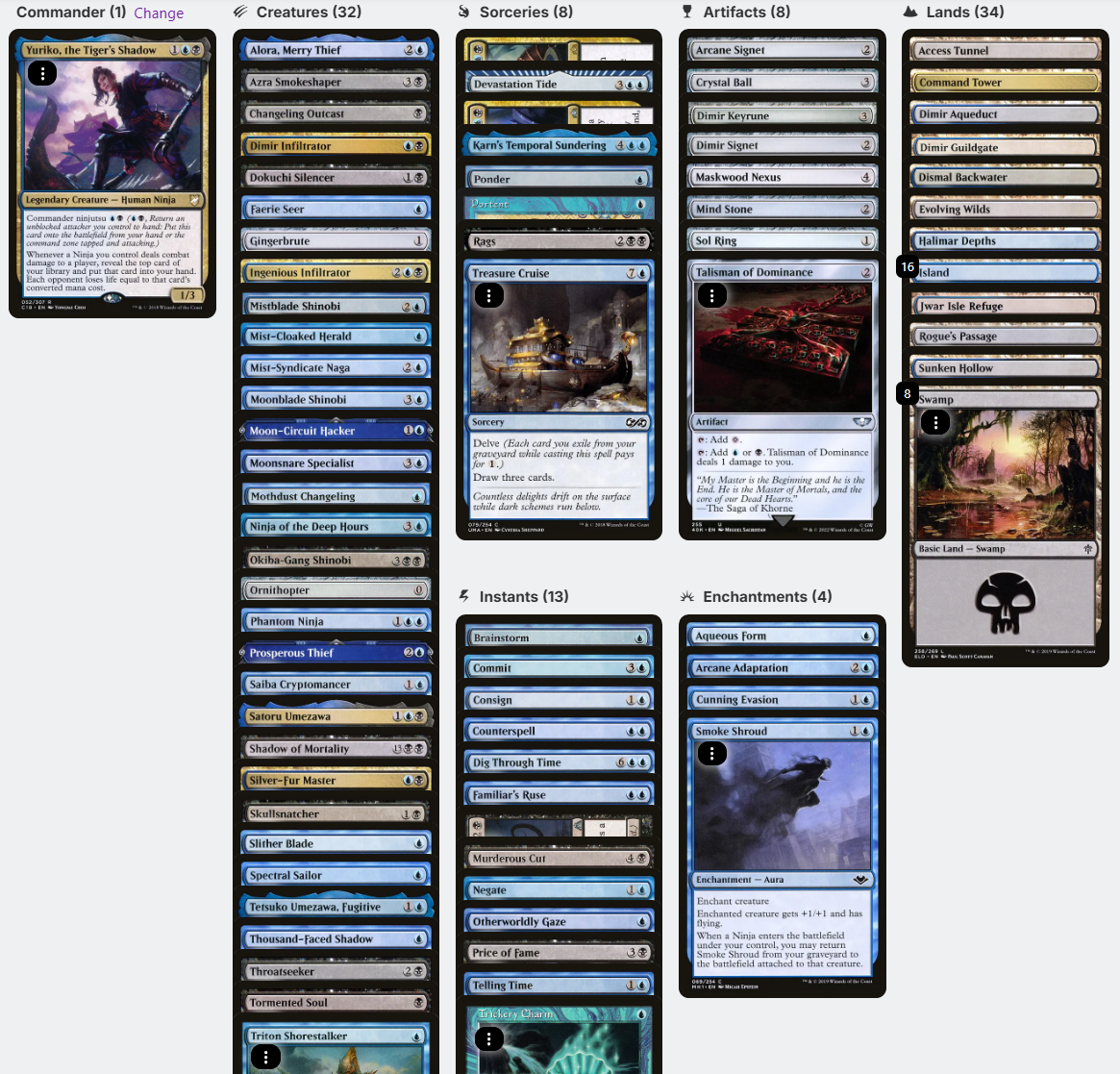 mtg commander ninja deck Jin Sakai, Ninja Deck • (Esper Commander deck) • Archidekt