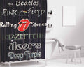 Band Rock World Bathroom Shower Curtain Fabric Waterproof | 66 X 72 Inch