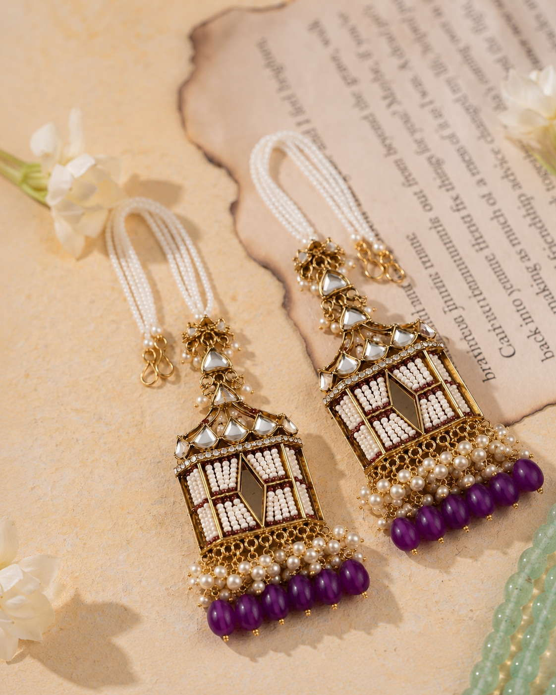 Purple Vritya Designer Sahara Earring