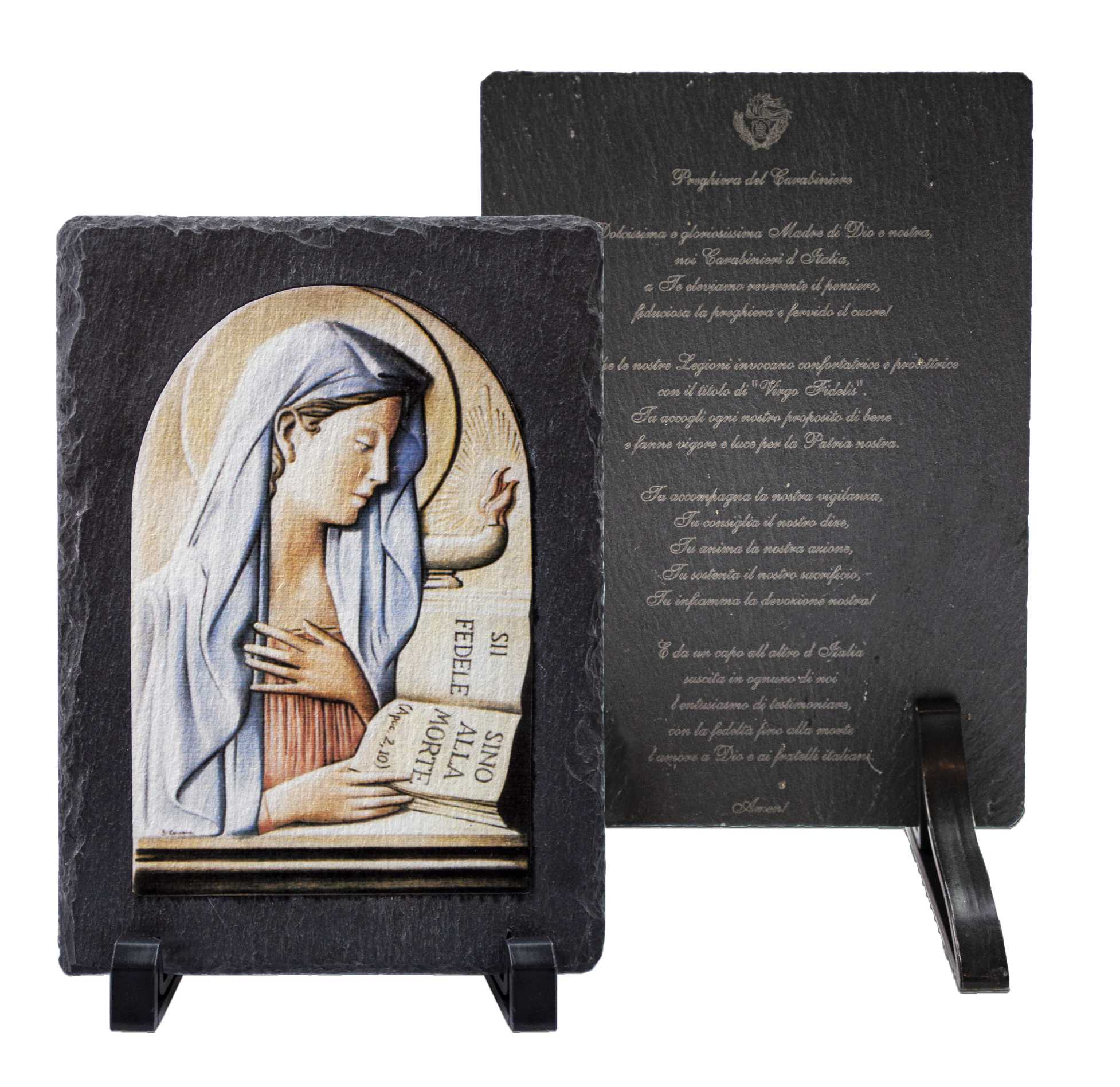 Art. 002316049 VIRGO FIDELIS STAMP SU PIETRA