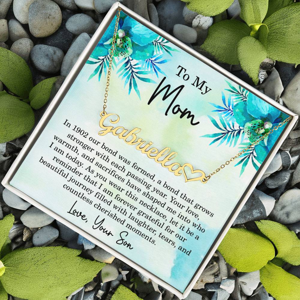 Mom Est 1902 Gift Ideas - Personalized Mothers Day Necklace - Custom Mom Jewelry - To My Mom Necklace from Son