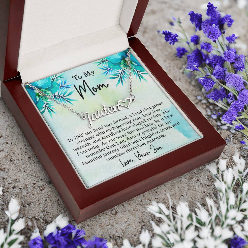Mom Est 1902 Gift Ideas - Personalized Mothers Day Necklace - Custom Mom Jewelry - To My Mom Necklace from Son