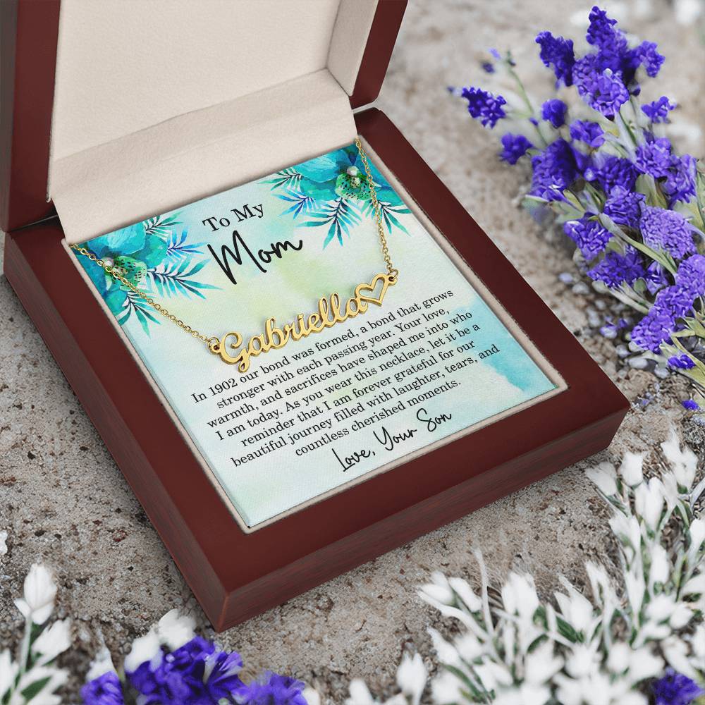 Mom Est 1902 Gift Ideas - Personalized Mothers Day Necklace - Custom Mom Jewelry - To My Mom Necklace from Son
