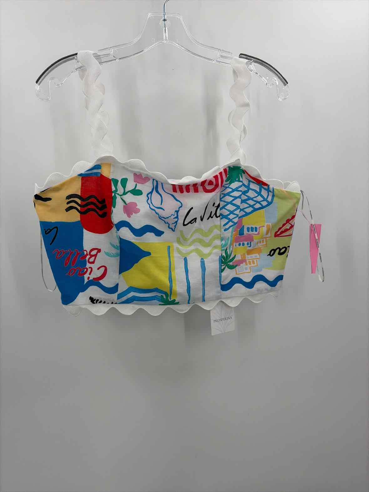 Pre-Owned Prosperina White Size Medium Cropped Tank Top