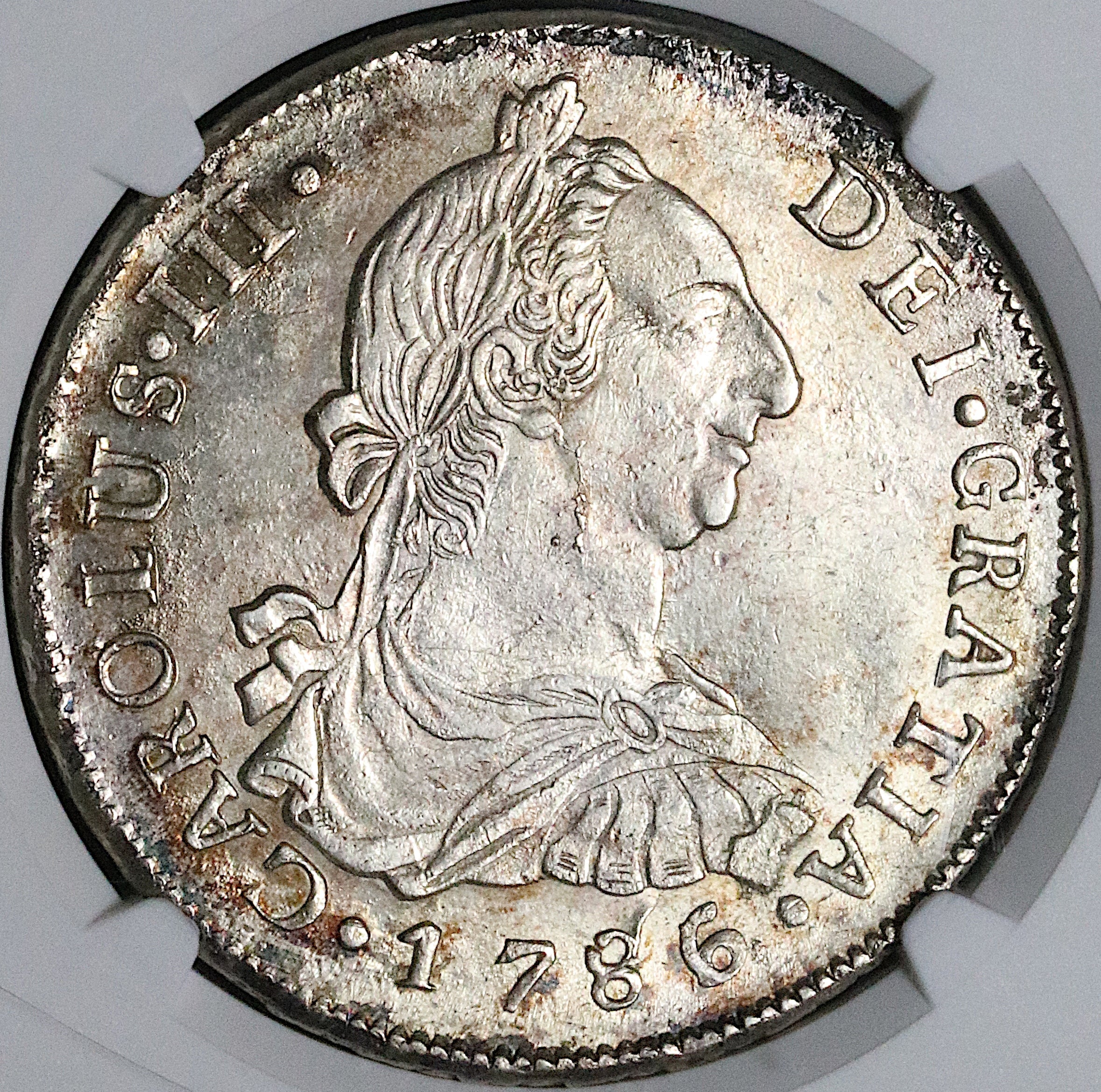 1756/5 NGC UNC Bolivia 8 Reales Rare Overdate Spain Charles III Colonial Coin POP 2/0 (25061101D)