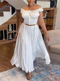 Off Shoulder Tops Long Skirt Set