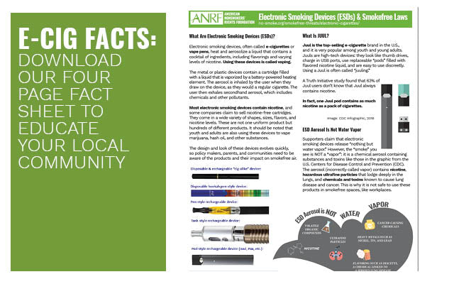 Electronic Smoking Devices or E-Cigarette Fact Sheet