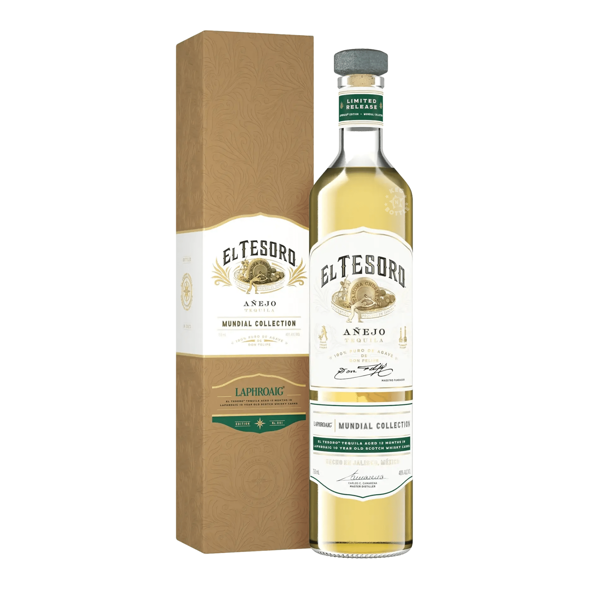 El Tesoro Anejo Mundial Collection Laphroaig Tequila (750 ml) - Keg N Bottle