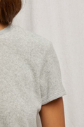 Eve Loop Terry Crew Neck Tee - Heather Grey